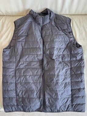 Uniqlo Men's Quilted Grey Goose Down Vest